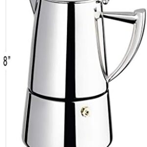 Cuisinox Roma 6-cup Stainless Steel Stovetop Moka Espresso Maker