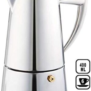 Cuisinox Roma 6-cup Stainless Steel Stovetop Moka Espresso Maker