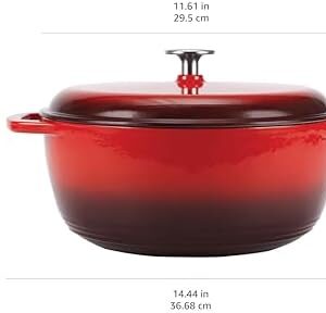 NutriChef Enameled Cast Iron Dutch Oven-5-Quart Kitchen Material